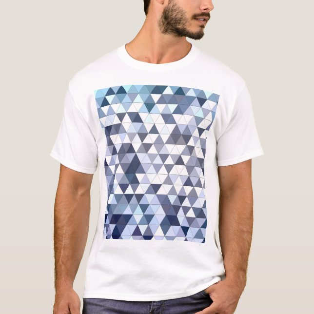 Camiseta Mosaico triangular geométrico colorido: abstrato b (Frente)