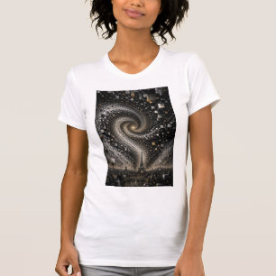 Camiseta Mosaico Vortex Geométrico de Micro 3D Abstrato L