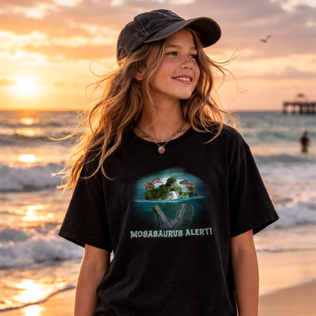Camiseta Mosasaurus Alert! Jurassic World Dino (Criador carregado)