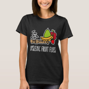 Camiseta Moscas disléxicas de fruta - Sensibilização para a