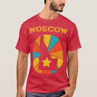 Camiseta Moscou Idaho Vintage angustiou Souvenir 1