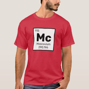 Camiseta Moscou/Mesa periódica - Camisa-T de elementos