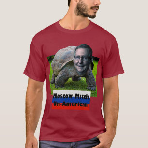 Camiseta Moscou Mitch é Un-Americano, Tartaruga, Bandeira,