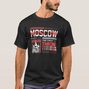 Camiseta Moscou Rússia Tipografia de Pontos Turísticos Viag