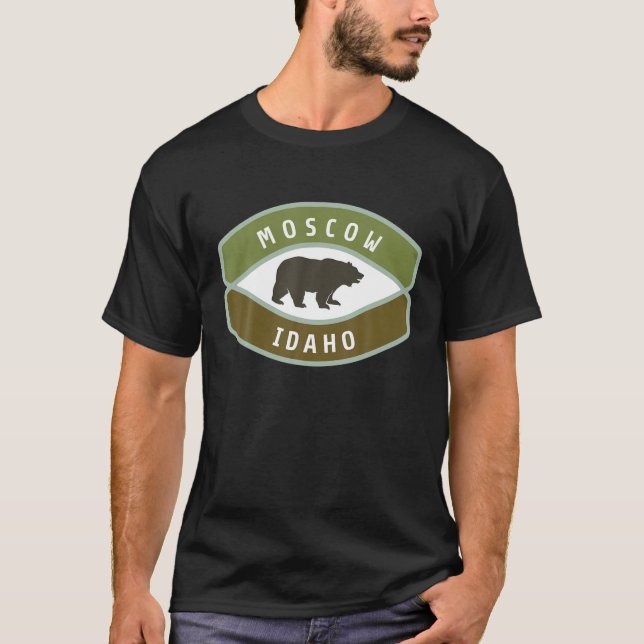 Camiseta Moscow Idaho Roaming Bear ID Souvenir Vacation (Frente)
