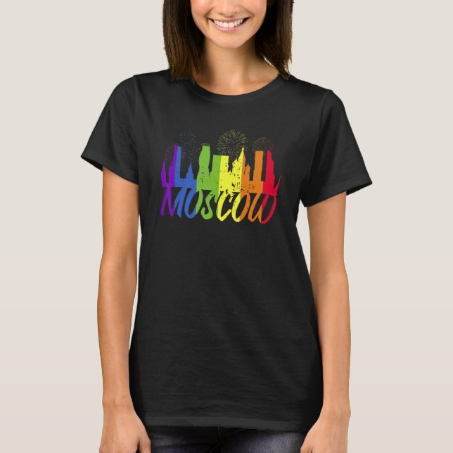 Camiseta Moscow Pride Skyline  Pride Parade Moscow (Frente)