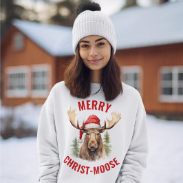 Camiseta Moso-de-Cristo Engraçado, alce-de-natal