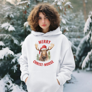 Camiseta Moso-de-Cristo Engraçado, alce-de-natal