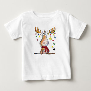Camiseta Moso de Natal Branco Bonito
