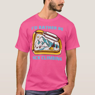 Camiseta Mosquetão Eu Preferiria Estar Escalando