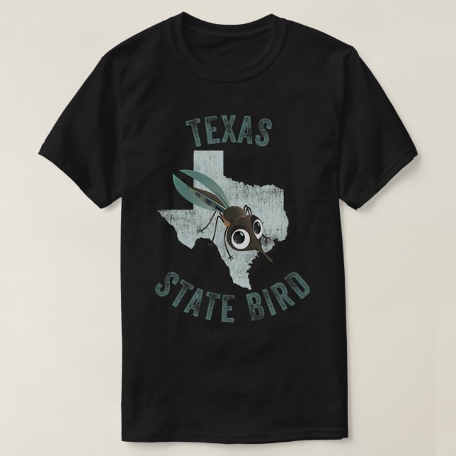 Camiseta Mosquito Pássaro do Texas State (Frente do Design)