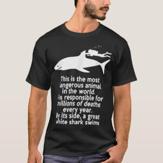 Camiseta Most Dangerous Animal Shark Scuba Freediving Funny