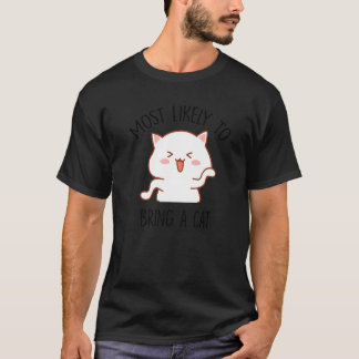 Camiseta Most Likely To Bring Home A Cat Cute Cat Christma