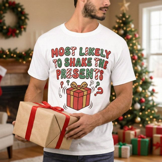 Camiseta Most Likely To Shake The Presents Funny Red Green (Criador carregado)
