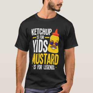 Camiseta Mostarda Amante Ketchup para Crianças Mostarda par