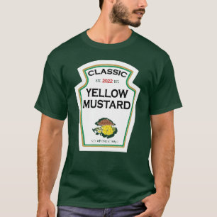 Camiseta Mostarda amarela, mostarda, mofo de Dia das Bruxas