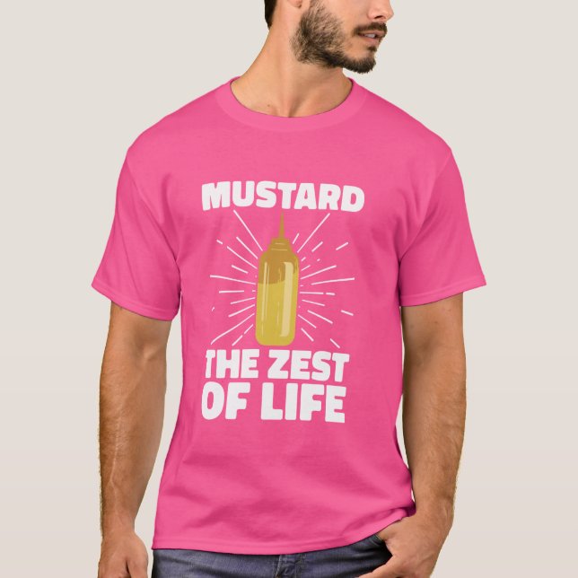 Camiseta Mostarda O resto da vida, diversão de CHURRASCO (Frente)