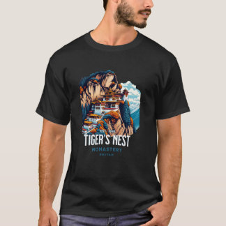 Camiseta Mosteiro do Ninho de Tiger, Butão Paro Himalayan C