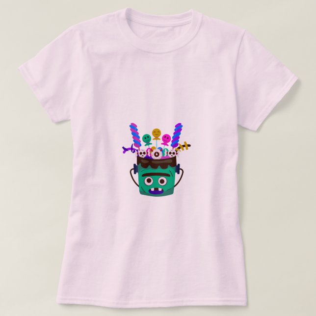 Camiseta Moster Spooky Sweet Bucket Tee Shirts (Frente do Design)