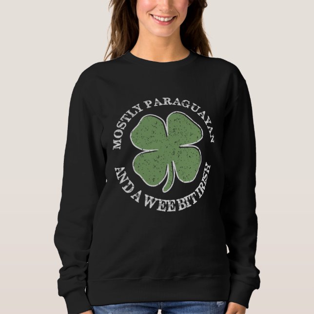 Camiseta Mostly Paraguayan St Patricks Day Paraguayan Irish (Frente)