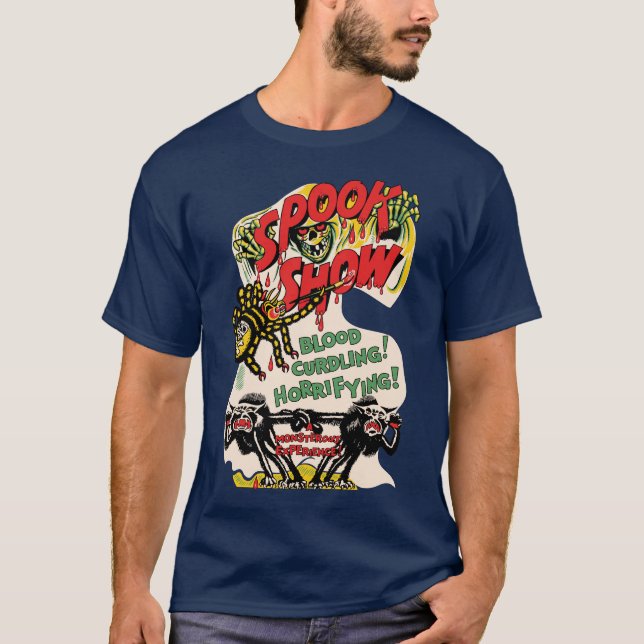 Camiseta Mostra do susto do vintage (Frente)