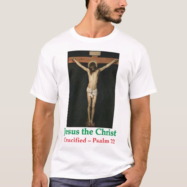 Camiseta mostrando crucificação de Jesus o Cristo (Frente)