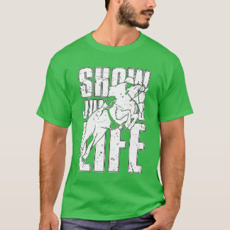 Camiseta Mostrar Jumper de Cavalo de Vida Andando Mostrando