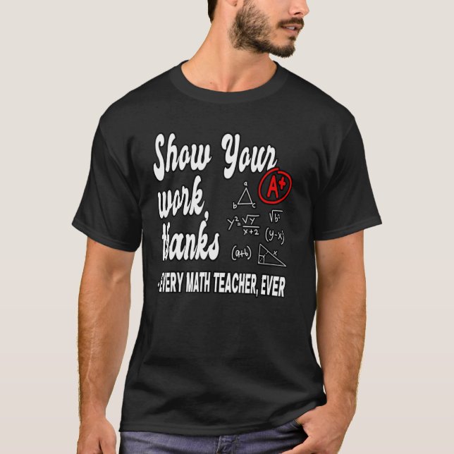 Camiseta Mostrar o Professor de Matemática dos Obrigados de (Frente)