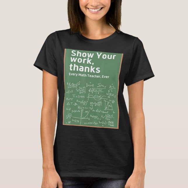 Camiseta Mostrar o Professor de Matemática dos Obrigados de (Frente)