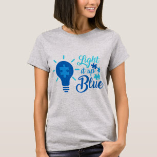 Camiseta Mostrar Suporte Para Aceitação De Autismo Com Es
