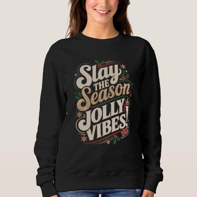 Camiseta Mostre a estação, Jolly Vibes! - Natal Festivo (Frente)