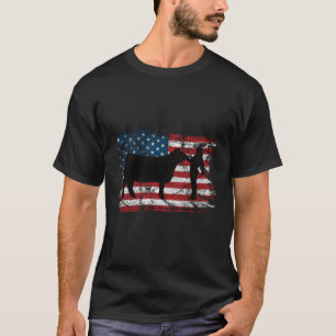 Camiseta Mostre Bovinos Patrióticos Americanos e Patriótico