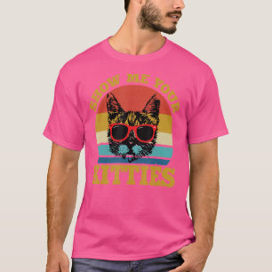 Camiseta Mostre-me seus Gatinhos Gato Retro Vintage Kitten
