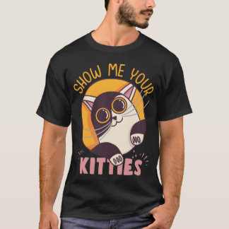 Camiseta Mostre Meus Gatinhos Design de Gato Fofo menino