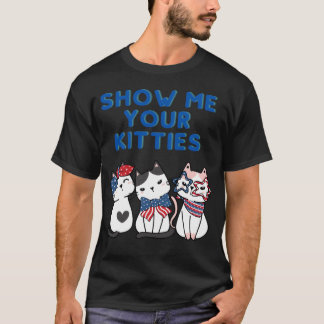 Camiseta MOSTRE MEUS GATINHOS Gato EUA Presente de gatinho