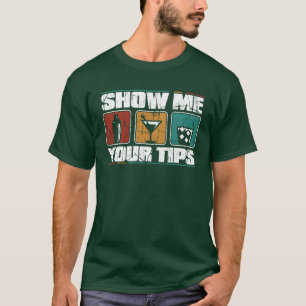 Camiseta Mostre Meus Ips Barman Miologista Barmaid engraçad