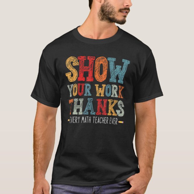 Camiseta mostre seu professor de matemática de obrigados de (Frente)