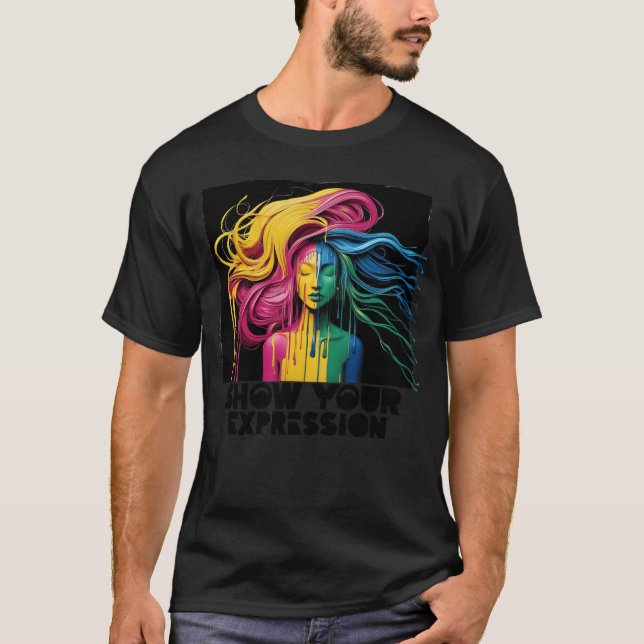 Camiseta Mostre sua expressão engraçada (Frente)