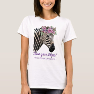 Camiseta Mostre suas listras Raras Sensibilização Zebra