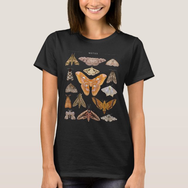 Camiseta Moth Collections Educational Animal Nature Insec (Frente)