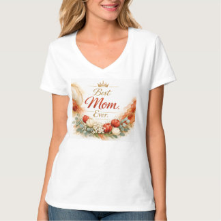 Camiseta Mother Boho Watercolor Peach Mint, Agate Gold, Art
