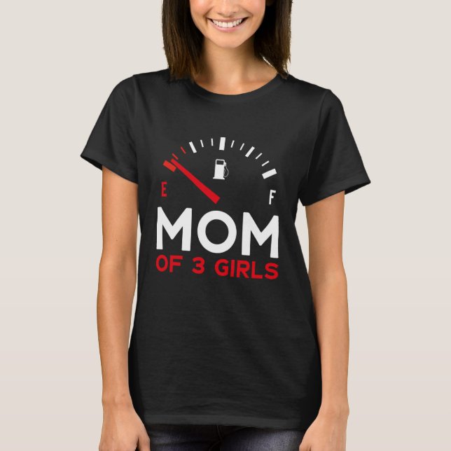 Camiseta Mother of 3 Girls Mother's Day Mom (Frente)