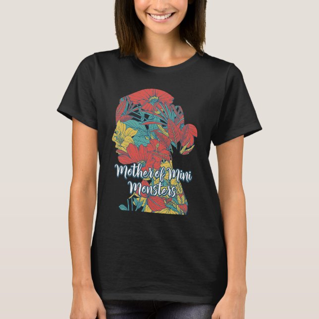 Camiseta Mother of Mini Monsters Toddler Mom Kids Mommy (Frente)