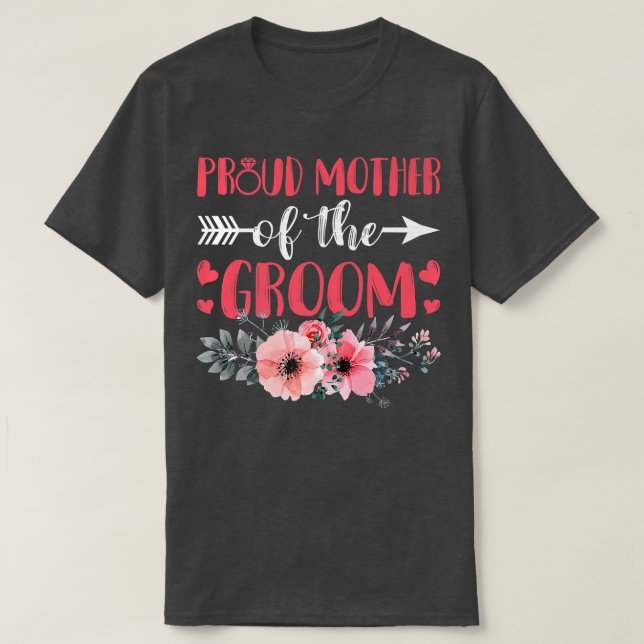 Camiseta Mother Of The Groom Bachelor Party Grooms Mother M (Frente do Design)