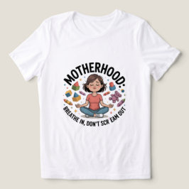 Camiseta Motherhood Breathe In Calm Illustration