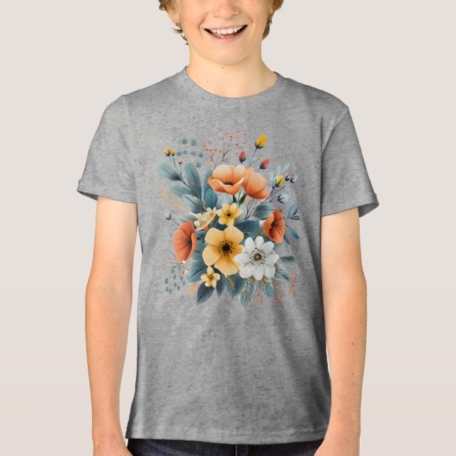 Camiseta Mother's Day Boho Flowers Clipart-619830 (Frente)
