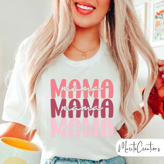 Camiseta Mother's Day, Mama pink, Mama shirt (Criador carregado)