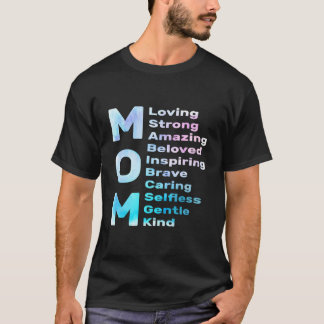 Camiseta Mother'S Day Mom Loving Strong Amazing Best Mom Mo