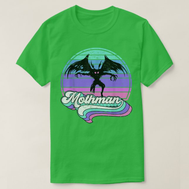 Camiseta Mothman 80s Retro Cryptid cryptozoology  (Frente do Design)