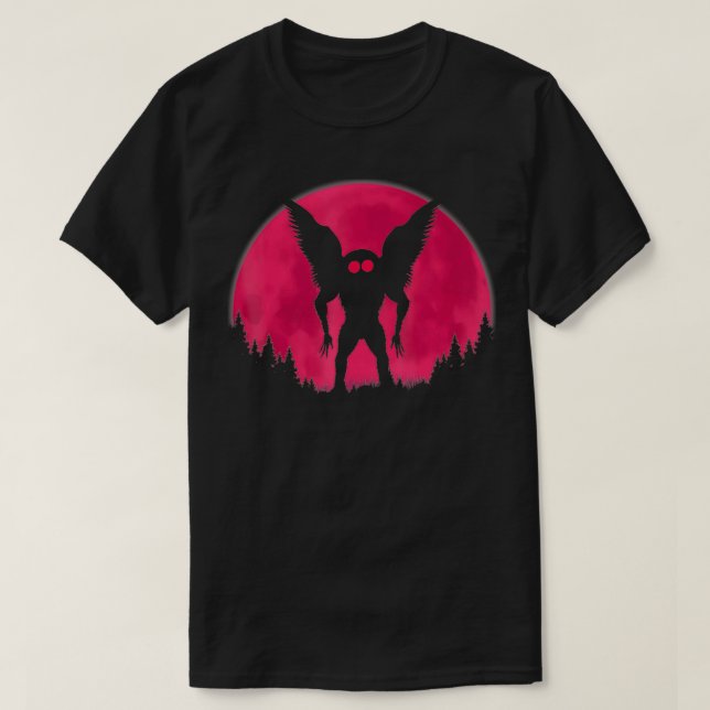 Camiseta Mothman Cheio MoonLight Legal ptid Para Homens Mul (Frente do Design)